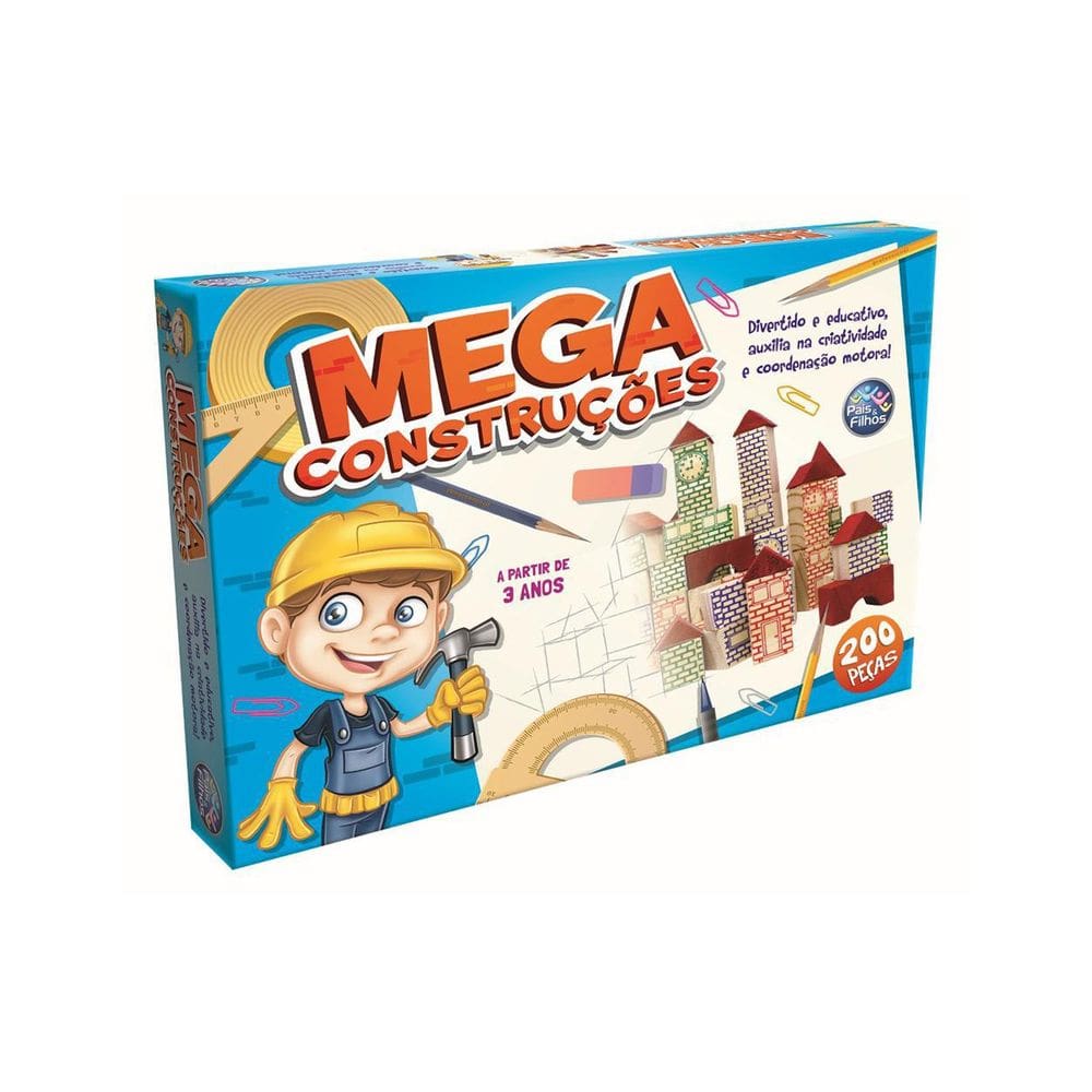 Mega Construções 200 Peças - Pais & Filhos