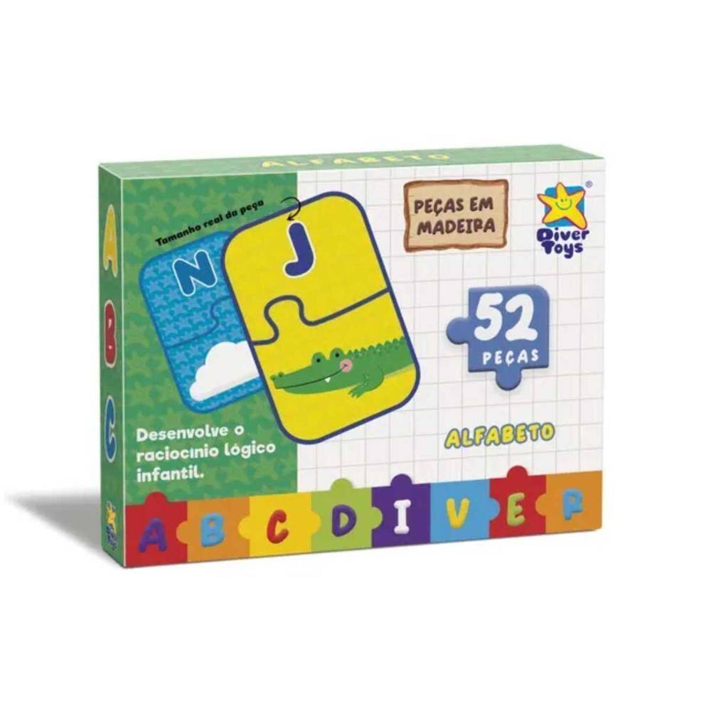 Quebra-Cabeças Abc Diver Alfabeto Divertoys Ref.8249