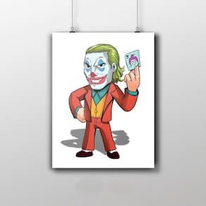 Placa Decorativa Coringa Joaquin Phoenix Desenho Arte