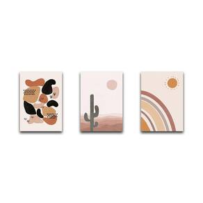 Kit 3 Placas Decorativas Formas Arte E Sol 30X20Cm