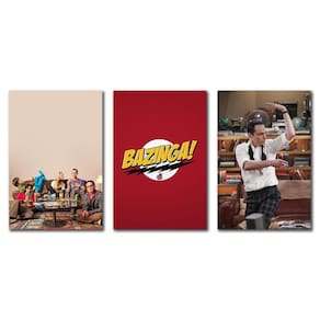 Kit 3 Placas Decorativas  The Big Bang Theory Mdf