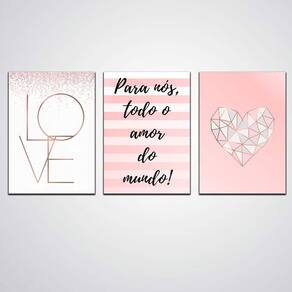 Quadros Decorativo Para Nos Todo O Amor Do Mundo Love