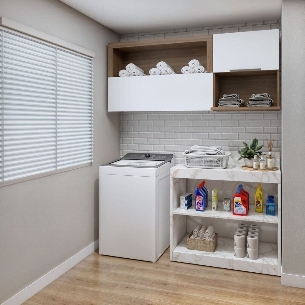 Lavanderia Modulada 2 Amários Tex 105 Carvalho/Branco