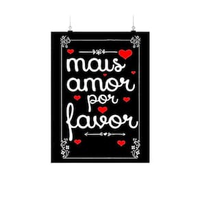 Placa Decorativa Frase Mais Amor, Por Favor