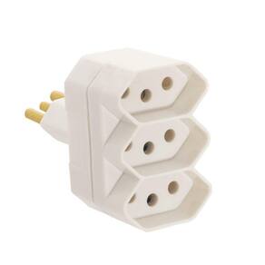Plug Tomada 2P+T Saída 20A Cinza Fame