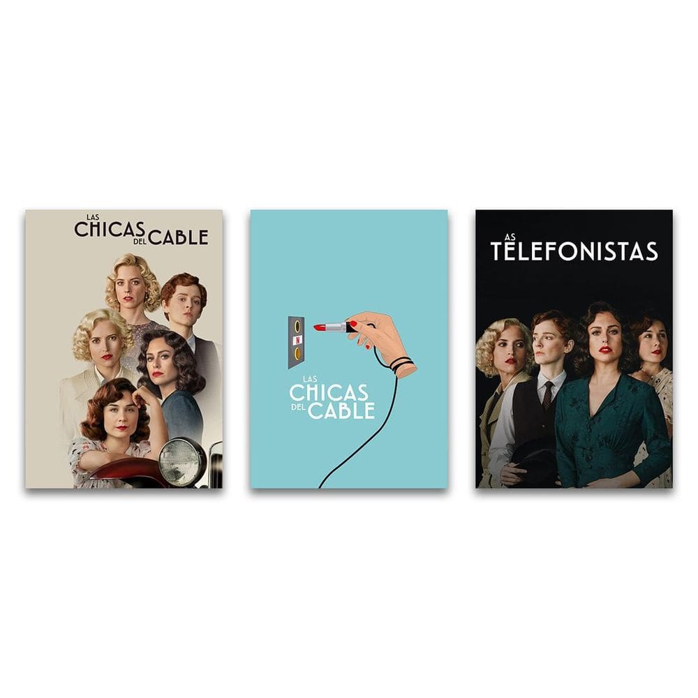 Kit 3 Placas Decorativas As Telefonistas 20x30cm