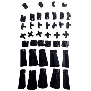 Kit Conectivos Preto Para Balcão 12 Módulos 4Mm