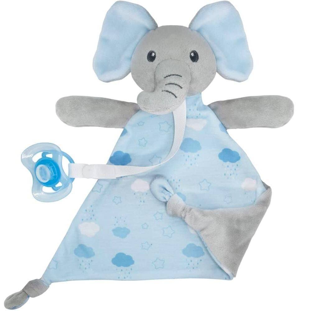 Naninha De Elefante Pelúcia Bebê Soninho Azul Buba Baby