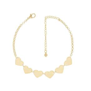 Pulseira Armazem Rr Bijoux Correntes Corações