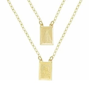 Colar Feminino Armazem Rr Bijoux Escapulário Delicado