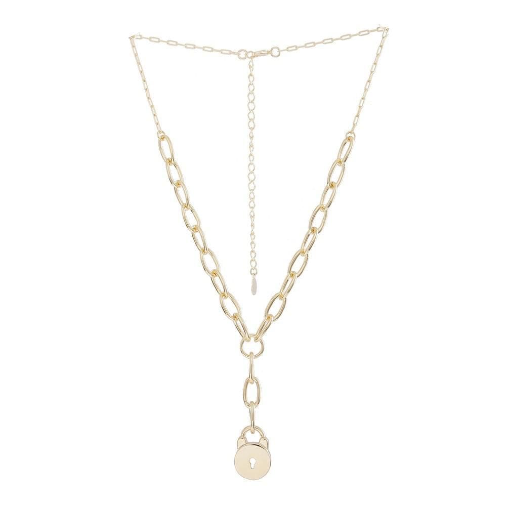 Colar Armazem Rr Bijoux Cadeado Dourado