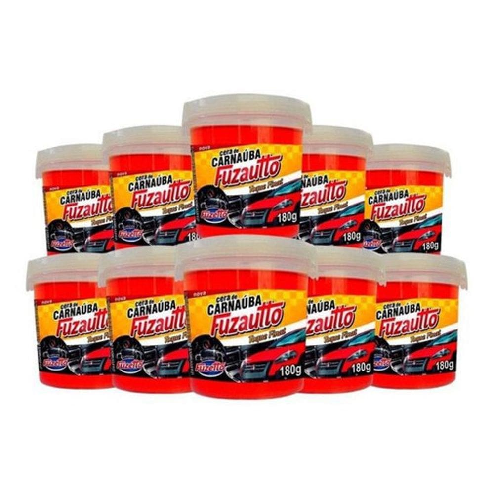 Kit Com 10 Ceras Carnaúba Fuzetto 180G