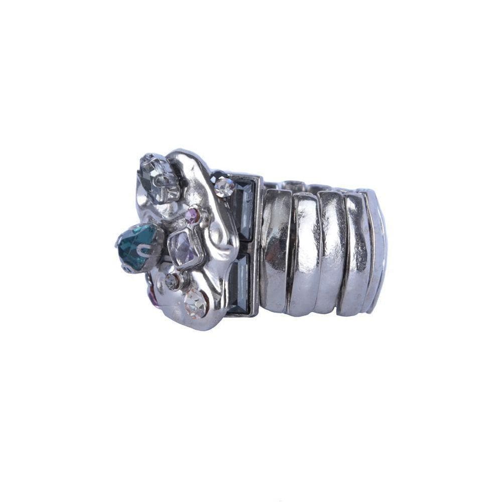 Anel Armazem Rr Bijoux Cristais Prata