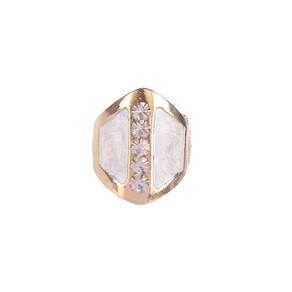 Anel Armazem Rr Bijoux Resinado Dourado Tamanho Regulável
