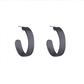 Brinco Armazem Rr Bijoux Argola Média Grafite