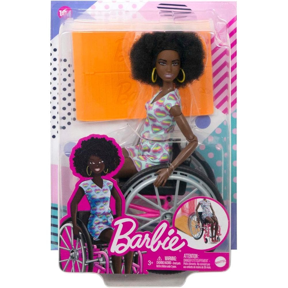 Boneca Barbie Fashionistas Cadeira De Rodas Negra Cadeirante