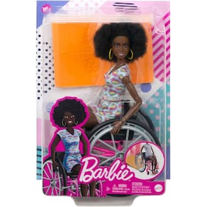 Boneca Barbie Fashionistas Cadeira De Rodas Negra Cadeirante