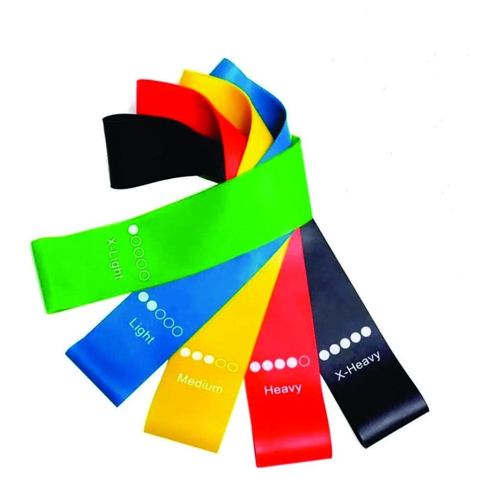 Kit 5 Faixas Mini Band Reabilitação e Fortalecimento