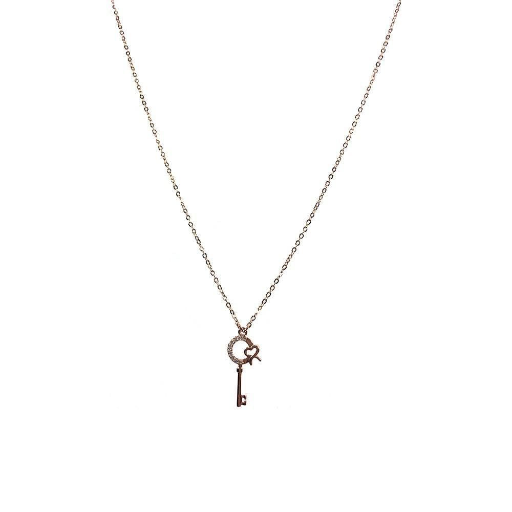 Colar Armazem Rr Bijoux Chave Rose