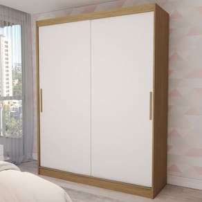 Guarda-Roupa Infantil Swift Slim 2 Portas 2 Gavetas Cinamomo/Branco - Panorama Móveis