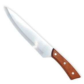 Faca Chef / Churrasco 8`` Polegadas Aço Inox Cabo Madeira