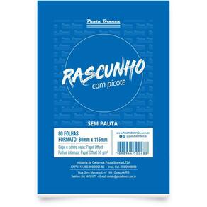 Bloco Para Rascunho C/Picote S/Pauta 80X115Mm 80Fl -  com10