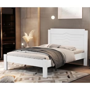Cama Casal com Cabeceira Jade Branco