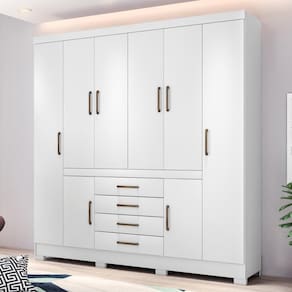 Roupeiro com 4 Gavetas Trieste Branco