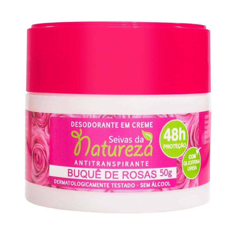 Desodorante Creme – Seivas da Natureza 50g – B de Rosas