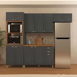 Cozinha Completa Firenze 12 Portas 2 Gavetas 6171.130 Cinza - Indekes