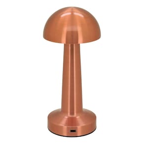 Luminária Led Mesa Usb Metal Abajur 21x9x9cm Cobre