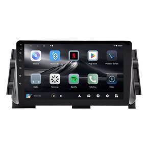 Central Multimídia Kicks Com Câmera 360º 2017 2018 2019 2020 2021 2022 2023 Adak G2 Tela de 9" QLED 2GB de RAM 64GB Android Auto e Carplay