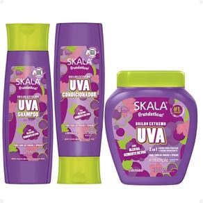 Kit Skala Uva: Shampoo e Condicionador+ máscara de tratamento