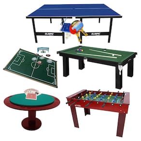 Kit Futebol Botão, Pebolim, Sinuca, Ping-Pong, Carteado 1559