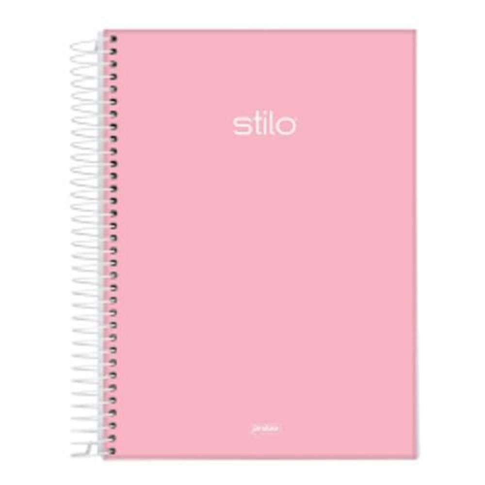 Caderno Universitário 10 Matérias Jandaia Stilo Pastel Rosa