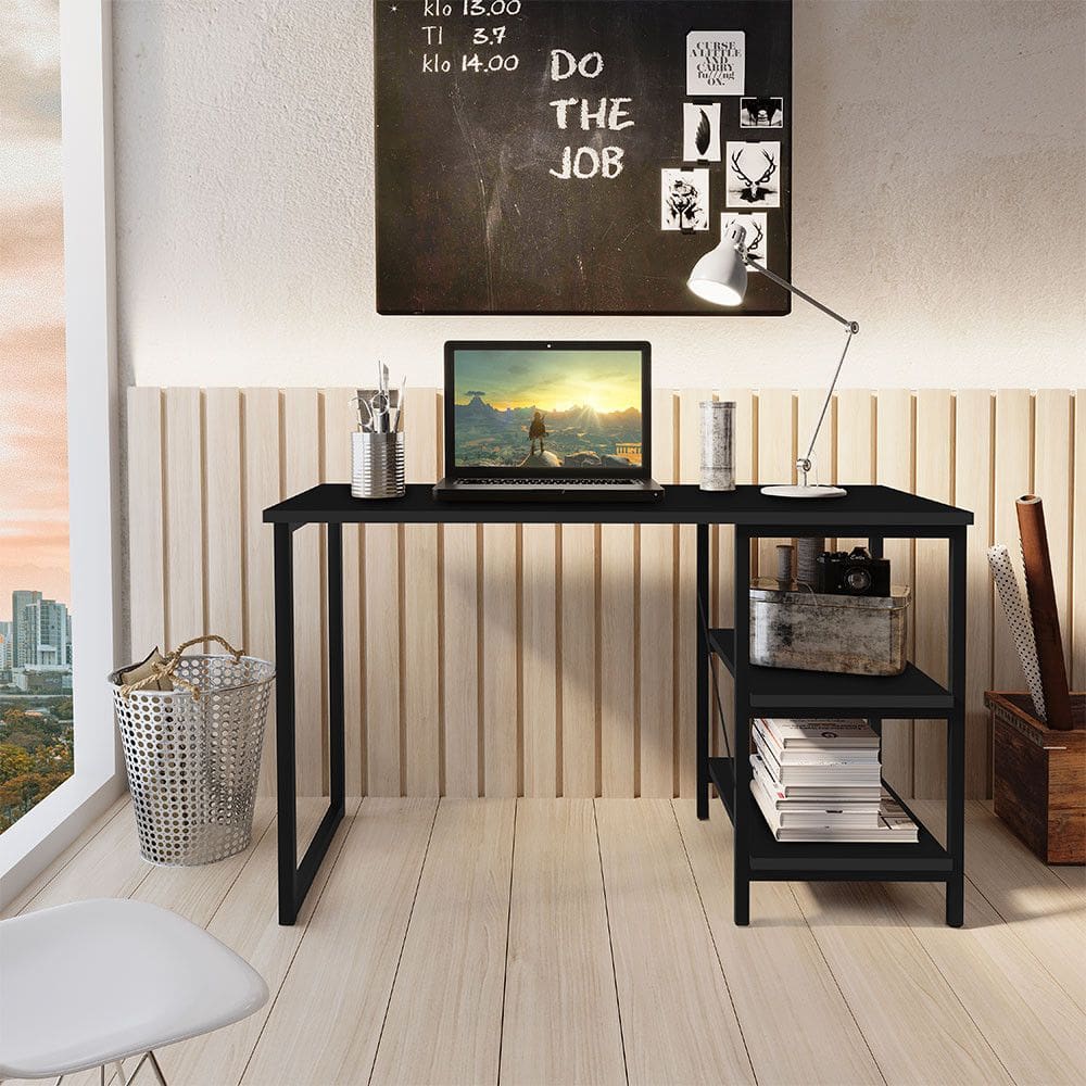 Mesa Escrivaninha para Notebook Office Star 120cm com 2 Prateleiras KLM