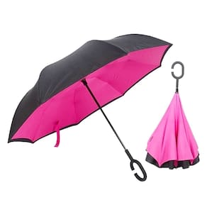 Guarda Chuva Invertido Pink Dupla Camada