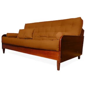Sofá Cama Paris Sarja Madeira Nobre Imbuia - Caramelo