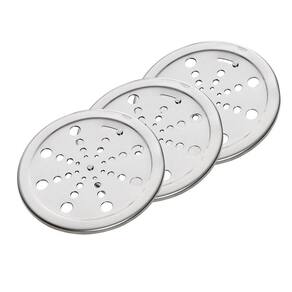 Kit 3 Un Grelha Redonda Rotativa Aço Inox 15Cm Central