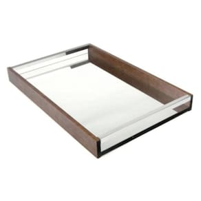 Bandeja Madeira Com Espelho Naturals Rojemac 45X30X5