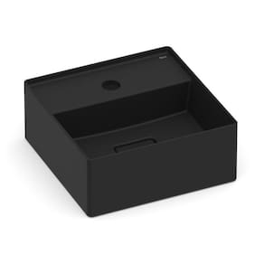 Cuba De Apoio Roca Terra T7 30X30CM Quadrada Matte Black