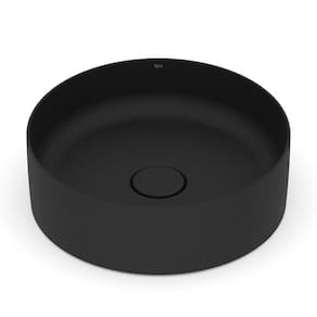 Cuba De Apoio Roca Terra T2 39CM Redonda Matte Black