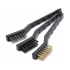 Jogo De 3 Escovas Aço Inox, Nylon E Latão