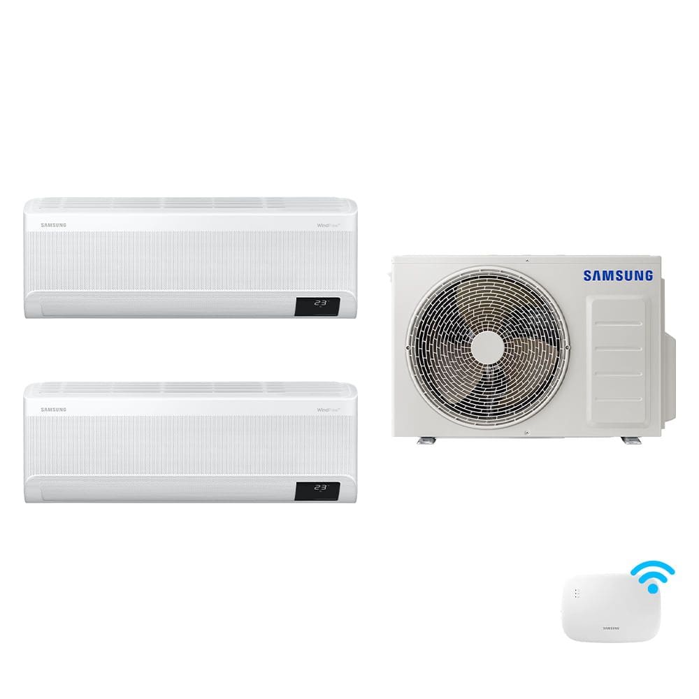 Samsung Bi-Split WindFree 18.000 BTUs (Hi Wall 9.000 e 12.000) Quente/Frio com WiFi - 220V