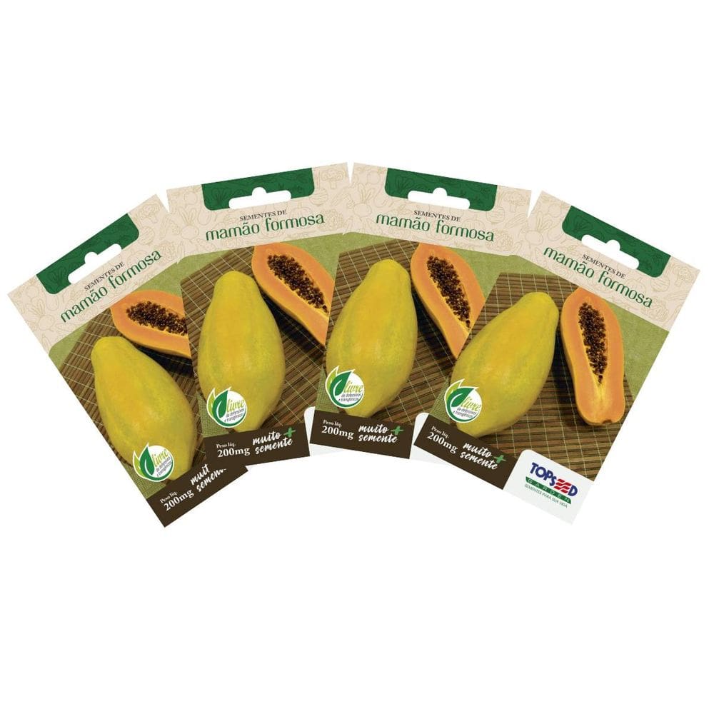 4X Sementes de Mamão Formosa TOPSEED