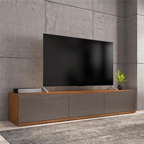 Rack para TV Mônaco com Gaveta Cinza Perola Noce