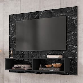 Painel para TV Tokyo Nero Marmorizado 2 Nichos