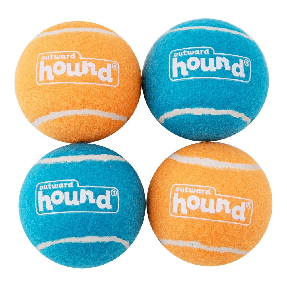 Brinquedo para cães Outward Hound Tennis Ballz Fetch, pacote com 4
