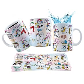 Caneca 325ml Paródia Só Fé - O resto é café Lavei as louças