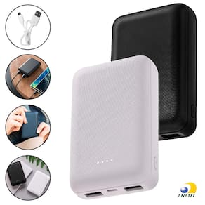 Mini Carregador 10.000 mAh Bateria Portátil Power Bank Carregamento Duplo
